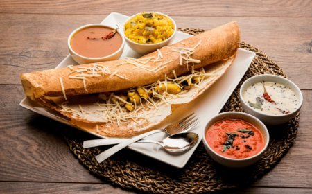Crispy Dosa with Sambar & Coconut Chutney – South Indian Classic