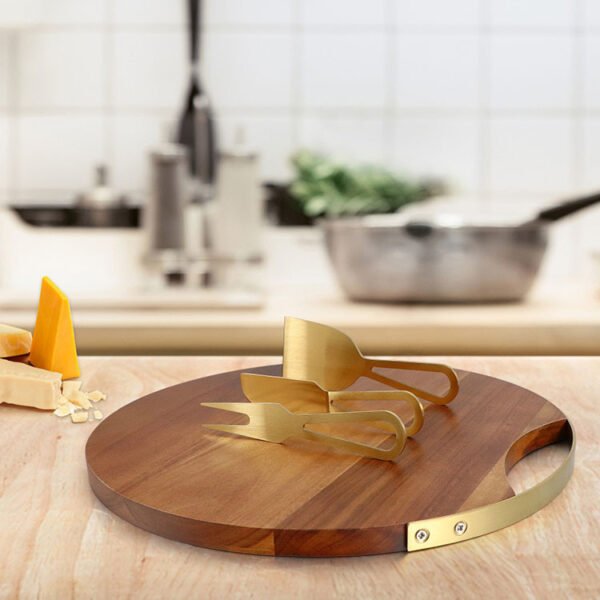 4-piece Cheese Knife And Cheese Board Set - Image 4